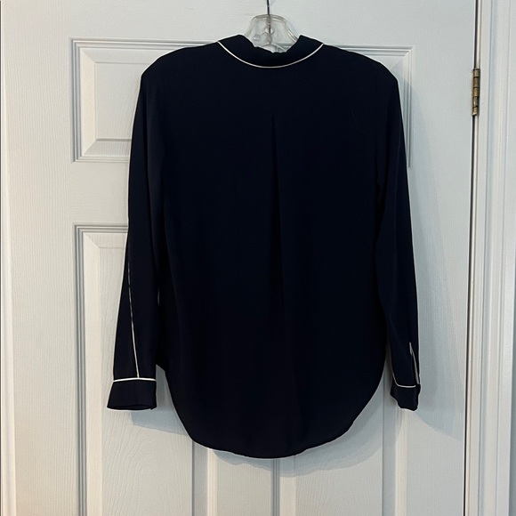 Dynamite Dark Blue Button-Up with Light Trim - Picture 4 of 5